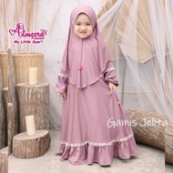 WOMEN'S FASHION BEAUTIFUL CHILDREN'S GAMIS + HIJAB MUSLIM CLOTHING FOR GIRLS 1-14 years SIZE S-XXL J