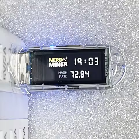Mini USB Mining Machine Nerdminer V2 74KH/S USB BTC Crypto Miner Solo Lottery Miner BTC Solo Miner W