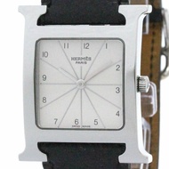 拋光 HERMES H 手錶鋼皮石英女士手錶 HH1.510 BF572215