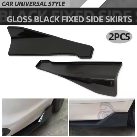 48cm Front Side Skirt Rear Bumper Lip Splitters Canards Cover Extendsion Body Kit For BMW E90 E92 E9