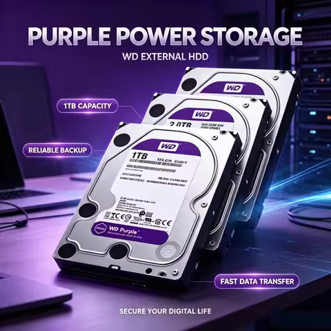 WD Purple 3.5 Surveillance HDD 1TB/2TB/3TB/4TB SATA 6Gb/s Durable Hard Drive for NVR CCTV Security V