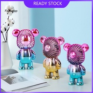 FOCUS USB Fan Mute Strong Wind Rechargeable Cartoon Violent Bear Mini Electric Table Handheld USB Fan for Dormitory