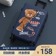 ✈Luggage sticker✈TEANewnasaAerospace Bear22Inch Luggage Male Student Trend Internet Celebrity Trolley Case Female28Inch 