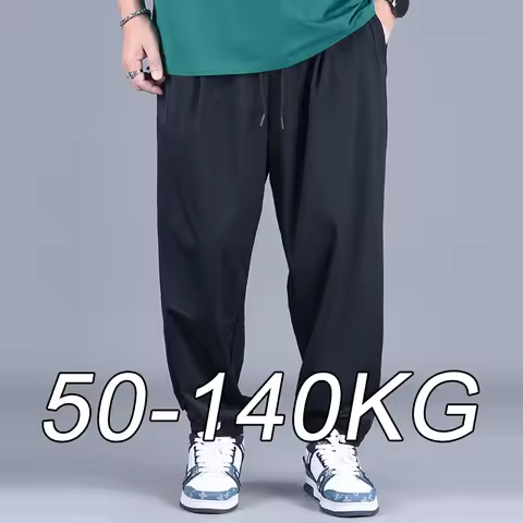 Plus Size 7XL 8XL 9XL Men Joggers Pants Summer Large Size Sweatpants High Elastic Quick Drying Gym R
