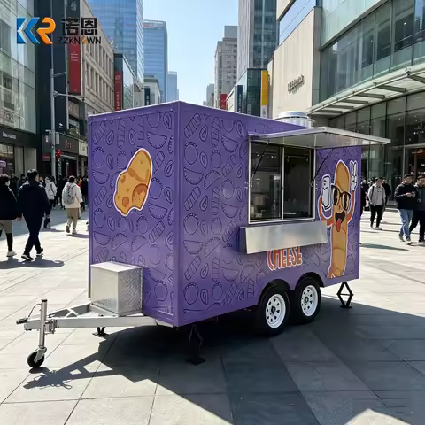 Fully Equipped Mobile Catering Trailer Australia Outdoor Coffee Ice Cream Food Cart Commercial Stree