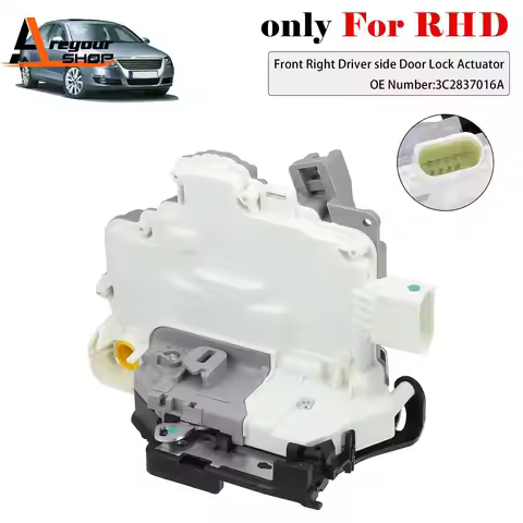 Areyourshop Front Right Door Lock Actuator 3C2837016A for VW Passat Tiguan for Audi Q7 Right-hand dr