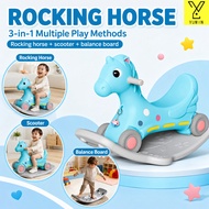 Children's Plastic Rocking Horse Seesaw Multifunctional Pony Ride-On Toys Rocker Pony Trojan Toys