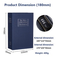 KIPRUN Safe Book Lock Box Diversion Book Safe with Combination Lock Portable Hidden Metal Safe Box
