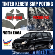 Tinted Kereta Proton Exora 4 Pintu Siap Potong / Car Tinted Exora 4 Door Precut (Gelap 30% 50% 65% 8