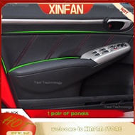 XINFAN แผงประตูรถ1คู่ปกหนังที่เท้าแขนสำหรับ Honda Civic 2006 2007 2008 2009 2010 FD ดัดแปลงประตูรถอุ