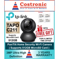 TP-LINK TAPO C211 IP CAMERA/ CCTV SECURITY HOME PAN / TILT 3MP FULL HD 1080P WI-FI + SanDisk High Endurance MICROSD CARD