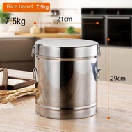 Rice Container Stainless Steel Rice Storage 10/15/25/50KG Stainless Pail With Cover Sealed Bucket In