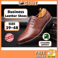 6FOOT PX23【PRE-ORDER】British Crocodile Pattern Leather Shoes Men Business Formal Shoes Men Kasut Kul