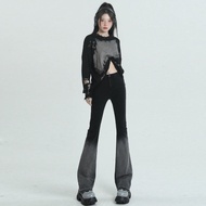 seluar bootcut woman jeans women seluar jeans perempuan High Waist Black Gradient Contrast Stretch J