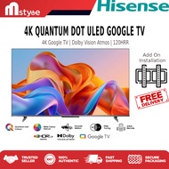 [Installation]Hisense 55" - 85" 4K Quantum Dot ULED Google TV / QLED / HDR10 / Dolby Vision Atmos / 
