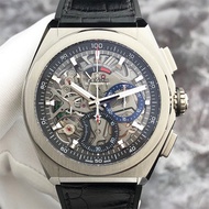 Defy Series Titanium Skeleton Dial Moving Storage Display Automatic Mechanical Men's Watch 44MM