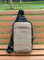 COACH 手袋 銀包 背囊 禮物 【新款】Coach Ethan系列 棕CQ669 黑CO911 花CO910男款胸包斜挎90