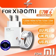 Xiaomi 67W EU Fast Charger Turbo Charge 6A Type C Cable For Mi Ultra Pro POCO X7X6 F7F6 Pro Redmi K7