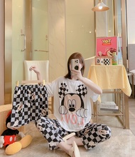 QQS Korean 3 IN 1 Terno Cotton Sleepwear Pajama Set For Women Nightwear