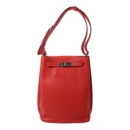 HERMES Togo皮革So Kelly 22肩背袋Rouge Casaque