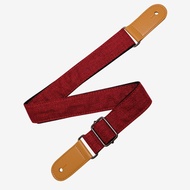Cotton Linen Red Ukulele Strap 1.5inch Width 3.8cm [Yellowstone Musical Instruments]