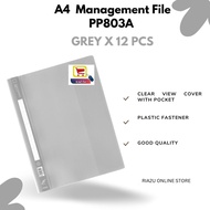 PP Management File A4 - 12 pcs Report File / Office File / Pocket File / Fail Warna Warni