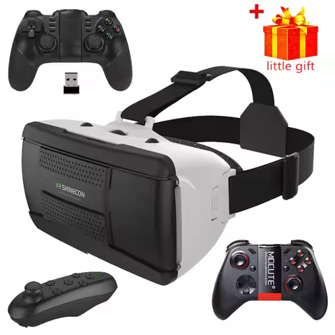 VR Glasses 3D Headset Virtual Reality Helmet Cell Phone Goggle Devices Viar Lenses Smartphone Smart 