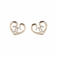 CHANEL 合金23c大號鏤空愛心耳釘耳環