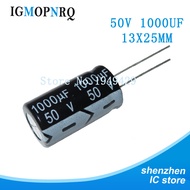 10pcs 50V1000UF 13*25mm 1000UF 50V 13*25 new aluminum electrolytic capacitor
