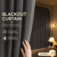5-9FT Blockout High Quality Dimmer Bedroom Curtains Thickened Beige Grey Pink Modern Ring Curtain