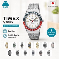 TIMEX Q TIMEX Men's Wristwatch, blue/red, Bracelet Type