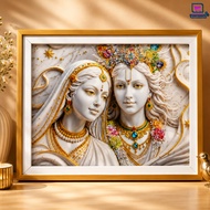 Crystal Wall Art With Frame 24.5cm x 34cm Premium Home Decor Picture for Living Room Office Gift