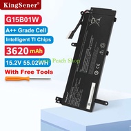 GlobeTrove， แบตเตอรี่แล็ปท็อป KingSener G15B01W สำหรับ Xiaomi Gaming 15.6 i5 7300HQ GTX1050 GTX1060 