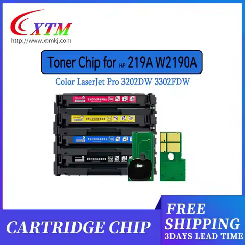 219A 219X W2190A W2190X Toner chip for HP Color LaserJet Pro 3202DW 3302SDW MFP 3302FDW W2191A print