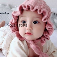 Baby Girl Beanie Hat/Strap Knitted Bonnet Beanie/Baby Girl Beanie 0-2 Yrs/Baby Girl Hat/Pay On The S