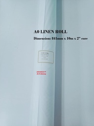 LINEN PAPER ROLL (AVAILABLE) A0 SIZE (891MM x 10M x 2" CORE) A1 SIZE (594MM x 10M x 2" CORE) READY S
