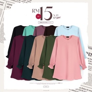 NURSAFIA BLOUSE EMMA II, MUSLIMAH BLOUSE, BLOUSE LABUH MUSLIMAH, BLOUSE CANTIK