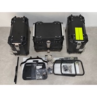 Universal 35L Motorcycle Aluminum Alloy Side Box Waterproof Anti-Collision Trunk Travel box motor