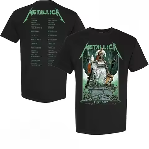 Metallica M72 Dublin Ireland June 19-21 2026 Art Europe Tour Dates T-Shirt