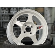 NEW 15X7J AOW Evo Regamaster Rim (set of 4) White 4X100 for City Jazz Vios Yaris Myvi Mazda 2 Ativa