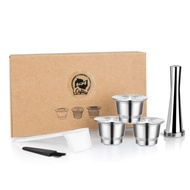 【Ready Stock】 【health】 Nespresso Reusable Coffee Capsule Stainless Steel Refillable Filters Espresso Cup Fit for Inissia