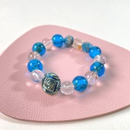 琉璃珠手串/琉璃珠磷灰石/天然/水晶手鏈/能量石/原生態051605