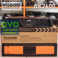 Power Wisdom AK2600 Class H 2 x 600 Watt 8 Ohm Power Amplifier 2 Chanel Original Bonus Packing Kayu