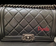 OLD CHANEL BOY 25復古銀扣