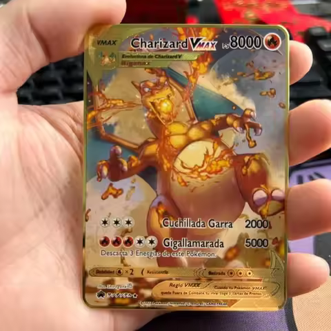 Spanish Pokémon Cards Metal Pokemon Letters Spanish Pokemon Iron Cards Mewtwo Pikachu Gx Charizard V