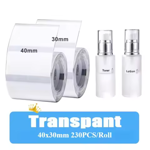 Transparent Thermal Labels for PM220 Label Maker 1.57'' x 1.18'' (40x30mm) Thermal Sticker Label Mul
