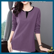 Fashion T Shirt Woman O Neck Long Sleeve Plus Size T-shirt Woman European Style Shirt Women Oversize