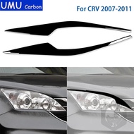 For Honda CRV 2007 2008 2009 2010 2011 Car Accessories Black Plastic Exterior Headlight Eyebrow Trim
