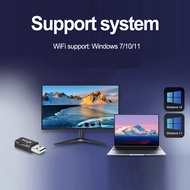 900Mbps WiFi 6 USB Adapter AX900 2.4G 5G Dual Band USB Dongle Wireless WLAN Receiver for Win10&Win11