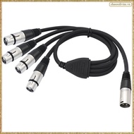 [K O G X] 3 Pin XLR 1 Male to 4 Female Y Splitter Audio Cable,4 Way-1 XLR Single Input to Four Outpu